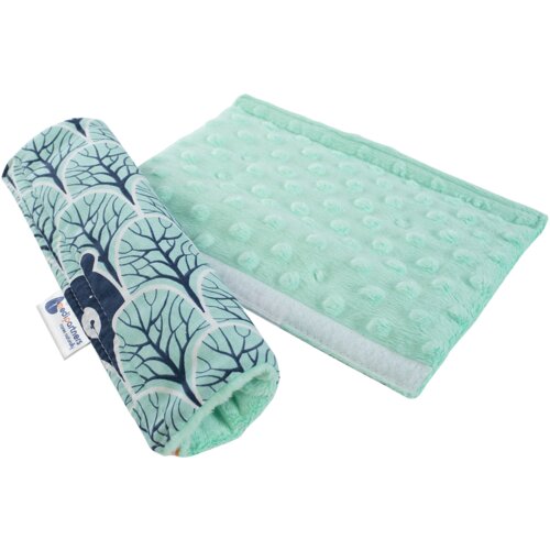 Medi Partners Cotton + minky car seat belt protector &amp;ndash; Forest + minky minky Slike