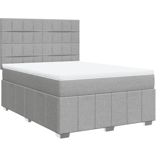 Maison Chic Box spring postelja - Vzmetna postelja z vzmetnico svetlo siva 160x200 cm žamet SL5141, (21901087) Cene
