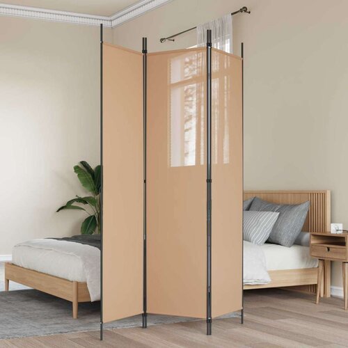  3-panelni pregradni zid Bež 150 x 200 cm Tkanina - Bež 150 x 200 cm Cene