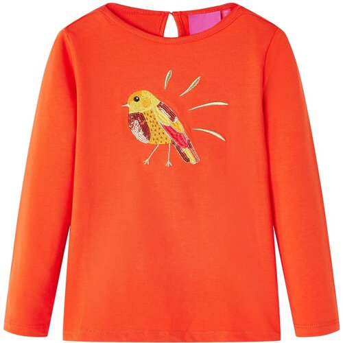 VidaXL Otro&amp;scaron;ka majica z dolgimi rokavi temno oranžna 104 Slike