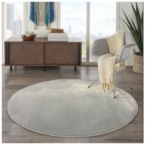 Conceptum Hypnose Hmfpufy-3 yuvarlak light grey carpet (120 cm) Slike