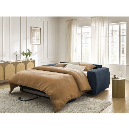 Bobochic Paris Tamno plava sofa za spavanje/sklopiva od &amp;scaron;enila 240 cm Hugo &amp;ndash; Slike