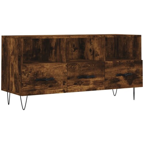 Maison Chic TV omarica - TV stojalo - Televizijska omarica dimljeni hrast 102x36x50 cm inženirski les, (21702236) Cene