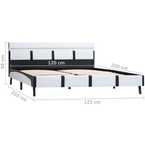  Posteljni okvir LED belo umetno usnje 120x200 cm Slike
