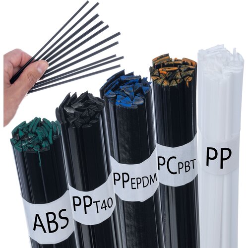 Rosfix SET SPOJEV ZA VARJENJE PLASTIKE PP, PP+T40, PP/EPDM, ABS, PC+PBT &amp;ndash; 50 G | 260&amp;ndash;360 &amp;deg;C, 20&amp;ndash;42 CM, (5000036430) Slike