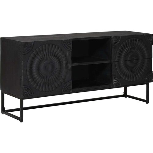 TV ormar s ladicama s policom s pohranom Crna 105 x 30 x 54 cm Cene