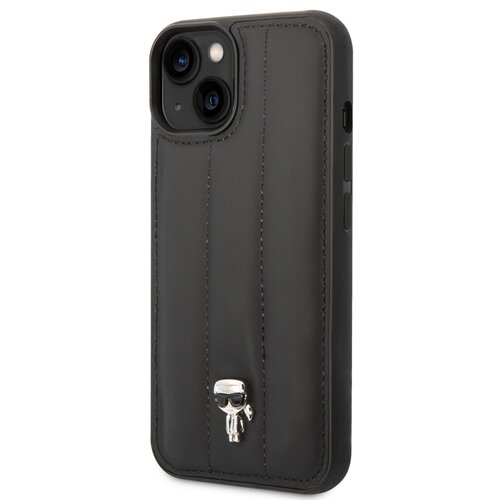 Karl Lagerfeld Ohi&amp;scaron;je za Apple iPhone 14 Plus PU Puffy Ikonik Pins, ?rna, (21244196) Slike