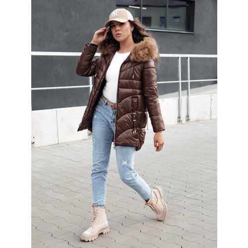 DStreet Kurtka damska zimowa WINTERCHIC kawowa Slike