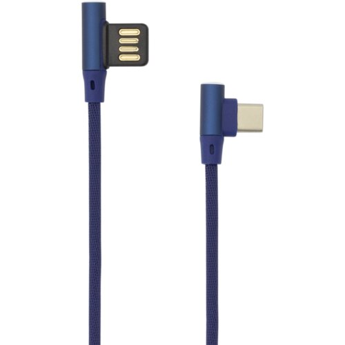 S Box KABEL USB A Mu&amp;scaron;ki -&amp;gt; TYPE-C Mu&amp;scaron;ki 90&amp;deg;, 1.5 m Plavi, (08-usb-c-90-bl) Slike
