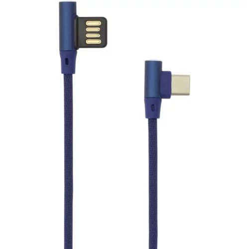 S Box KABEL USB A Muški -> TYPE-C Muški 90°, 1.5 m Plavi, (08-usb-c-90-bl)