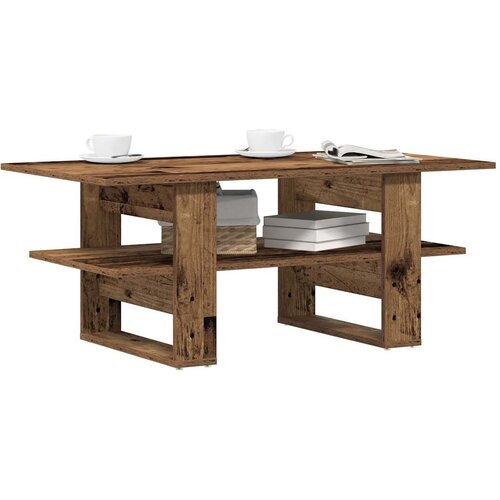VidaXL Stolić za kavu boja staro drvo 102x55x42 cm konstruirano drvo Slike