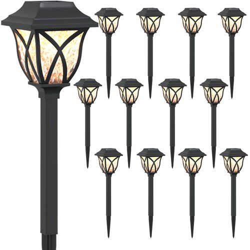 vidaXL Sončne luči za zunanjo uporabo z zemeljskim klinom 12 pcs 42 cm, (5000358771) Cene