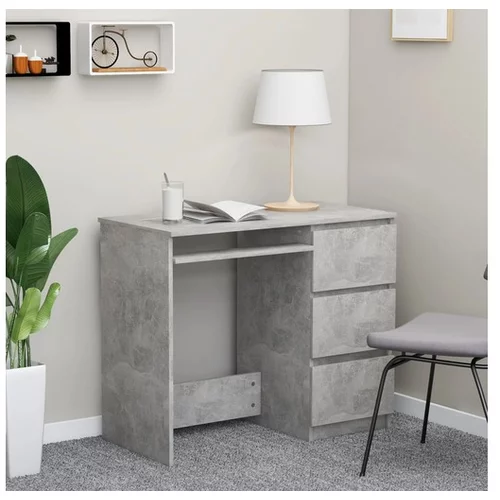  Pisalna miza betonsko siva 90x45x76 cm iverna plošča