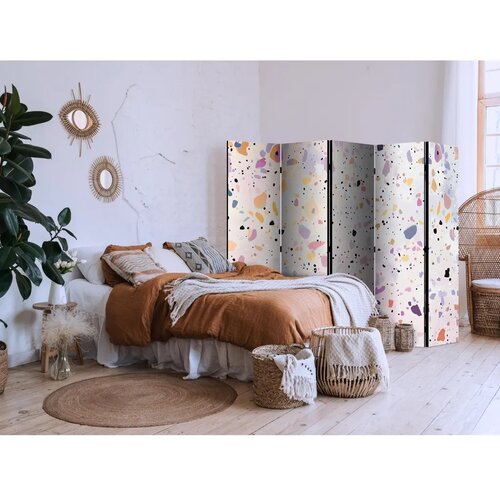  Paravan - Terrazzo in Confetti Style - Violet-Pink - Colorful Pattern 225x172 Dvostrani Cene