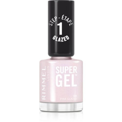 Rimmel London Super Gel gel lak za nohte brez uporabe UV/LED lučke odtenek 105 Pink Glazed 12 ml Slike