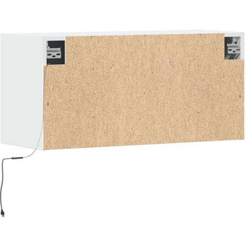  Zidni TV ormarić s LED svjetlima bijeli 80 x 31 x 38 cm Slike