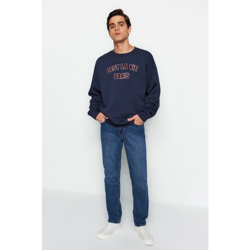 Trendyol Men's Dark Blue Straight Fit Jeans Denim Trousers Cijene