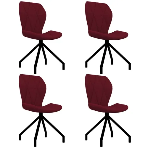 vidaXL Jedilni stoli 4 kosi rdeče umetno usnje