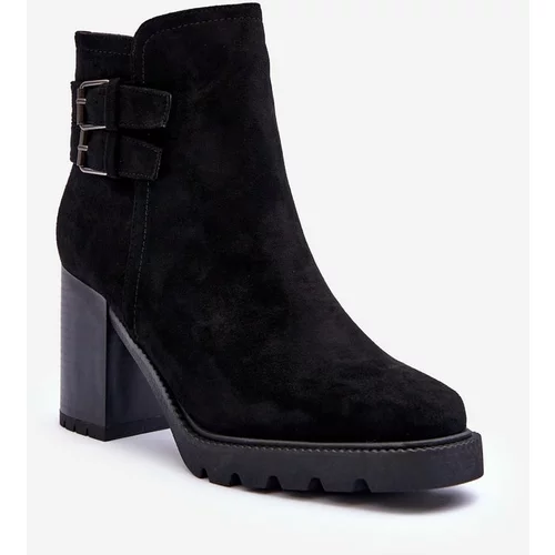 Kesi Leather heeled shoes black makeline