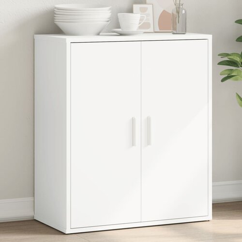 vidaXL Komoda bela 60x31x70 cm inženirski les Cene