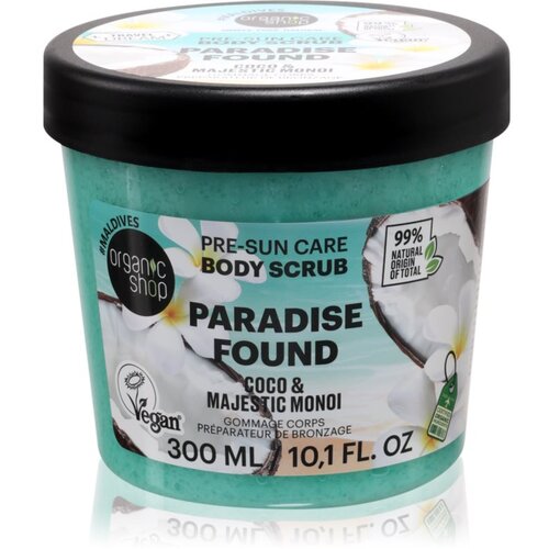 Organic Shop Paradise Found Coco & Majestic Monoi piling za tijelo za prekrasnu preplanulost i zdravu kožu 300 ml Cijene