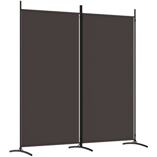 VidaXL Paravan 2-delni rjav 175x180 cm blago, (5000155982) Slike