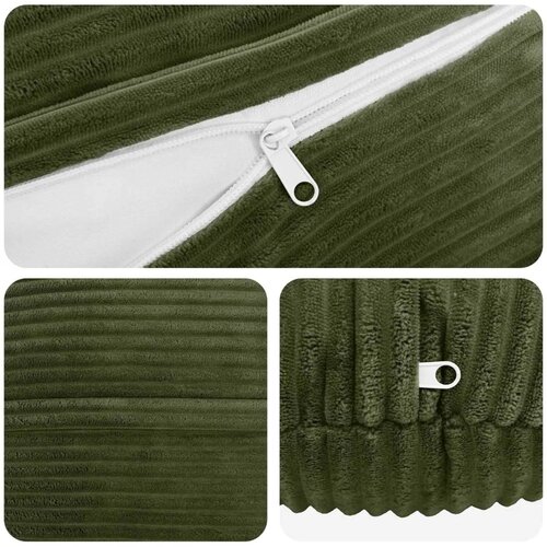  Presvlaka za jastuk 2 pcs HEERLEN Zelena Ø 40 cm Kord - Zelena Ø 40 cm 2 Cene