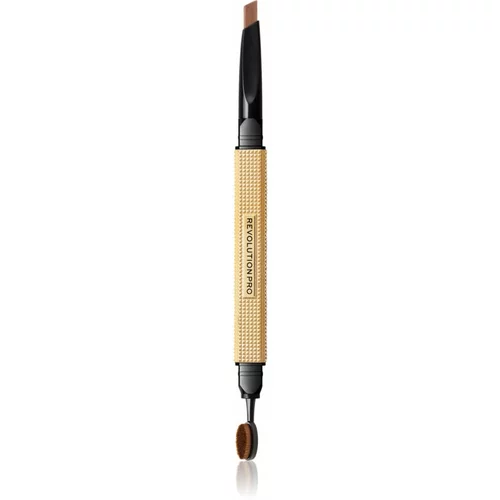 Revolution Rockstar obojestranski svinčnik za obrvi s krtačko odtenek Medium Brown 0,25 g