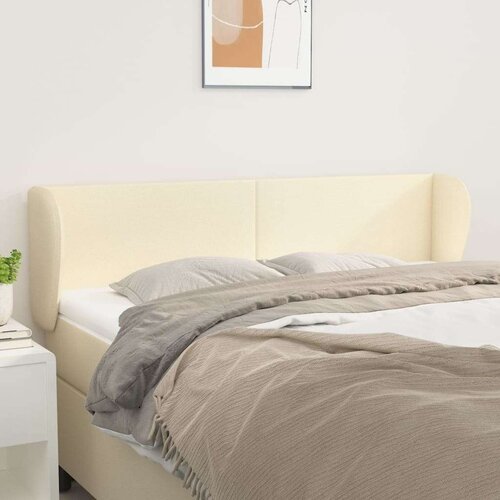  Vzglavje z u&amp;scaron;esi črno 163x23x78/88 cm umetno usnje, (20794634) Slike