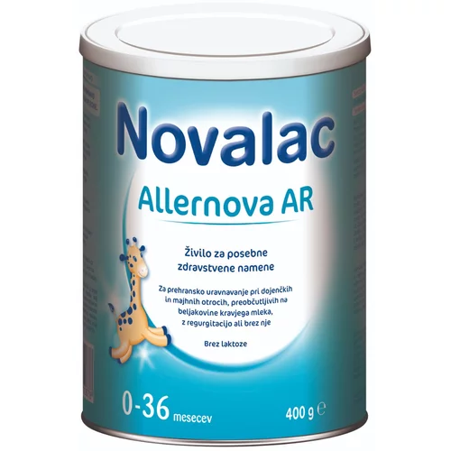 Novalac Allernova AR, živilo za dojenčke in majhne otroke z alergijo na beljakovine kravjega mleka in s polivanjem