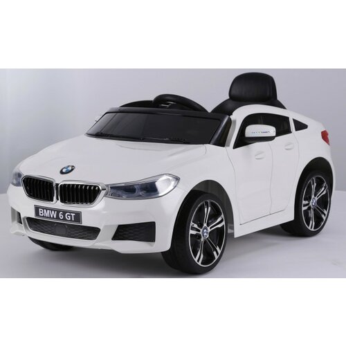 BMW GT 6 Licencirani Dečiji auto na akumulator sa kožnim sedištima i mekim gumama - Beli Slike