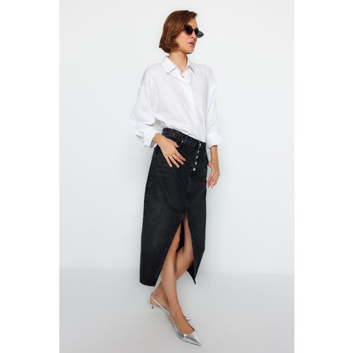 Trendyol Skirt - Black - Midi Slike