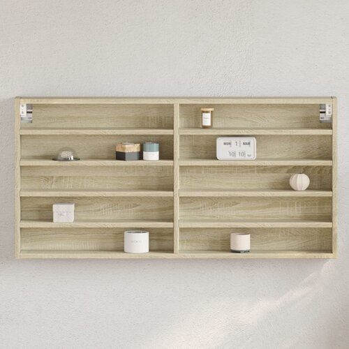 vidaXL Vitrina boja hrasta sonome 100x8,5x50 cm konstruirano drvo Cijene
