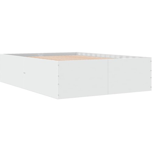 Okvir za krevet bijeli 135x190 cm konstruirano drvo Slike