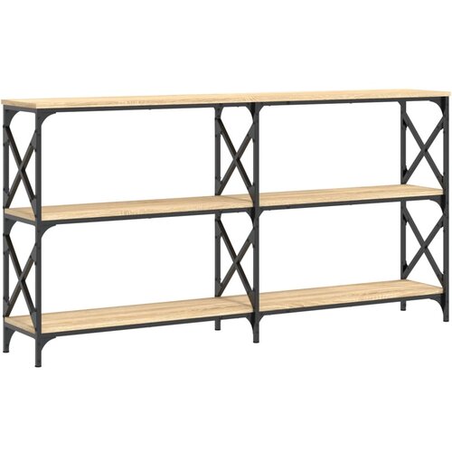 Maison Chic Konzolna mizica - miza ob steni sonoma hrast 156x28x80,5 cm inženirski les, (21786370) Slike