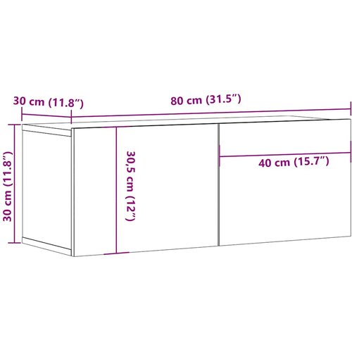  ormarići 2 kom bijeli 80 x 30 x 30 cm od konstruiranog drva Slike