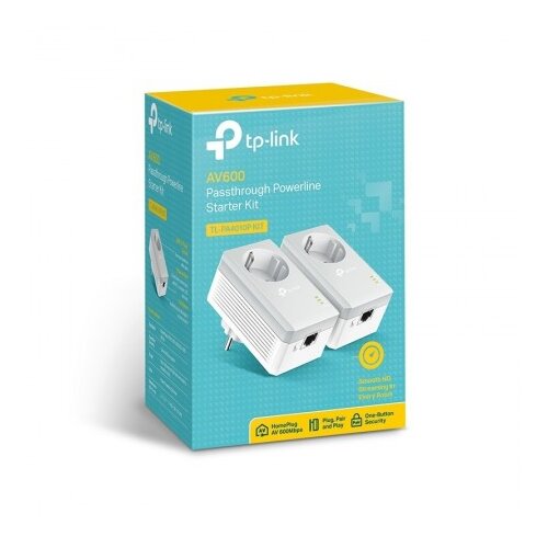  Powerline Adapter TP-Link TL-PA4010P KIT with AC Pass 600Mbps Cene