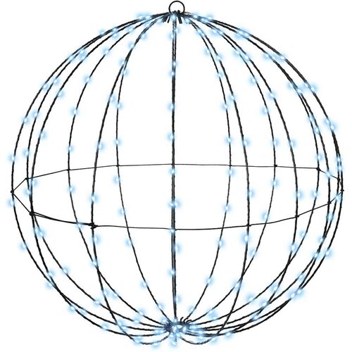  Lopta Hladna bijela 60 x 60 x 62 cm Metal 192 LED lampica Slike