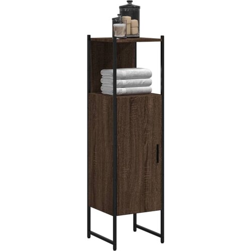  The Living Store Kopalniška omarica rjavi hrast 33x33x120,5 cm inženirski les - Kopalniška Omarica, (21498915) Cene