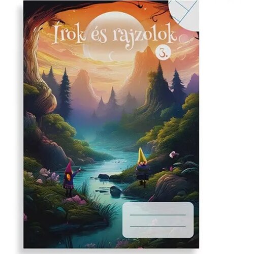 &amp;Scaron;kolski pi&amp;scaron;em in ri&amp;scaron;em 3. razred 2 v 1 črtast in brezčrten zvezek A/5 Slike