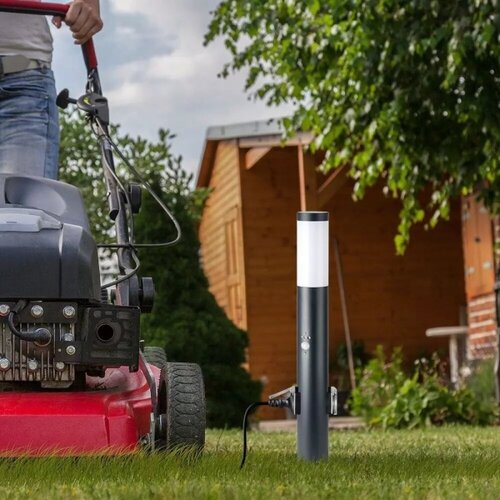  Spolja&amp;scaron;nja lampa sa senzorom i 2 utičnicama 1xE27/60W/230V IP44 60cm antracit Slike