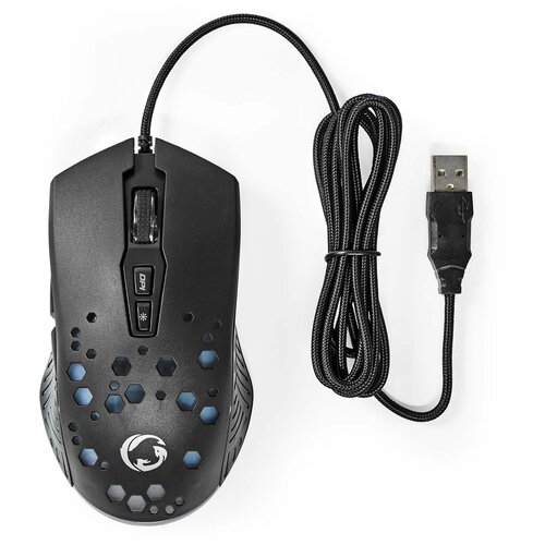 Nedis 7200 dpi RGB žična igralna miška s 7 gumbi, Črna, (5000009817) Cene