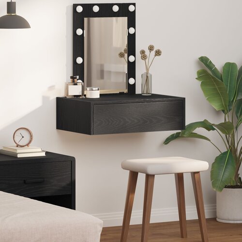 vidaXL Crni hrast MDF, drvo 60 x 40 x 70 cm Toaletni stol Pravokutni Cijene