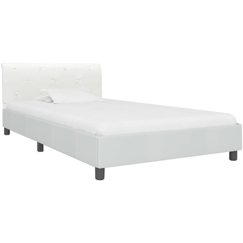  Okvir za krevet od umjetne kože bijeli 90 x 200 cm Slike