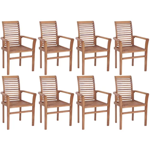  Složive blagovaonske stolice 8 kom od masivne tikovine
