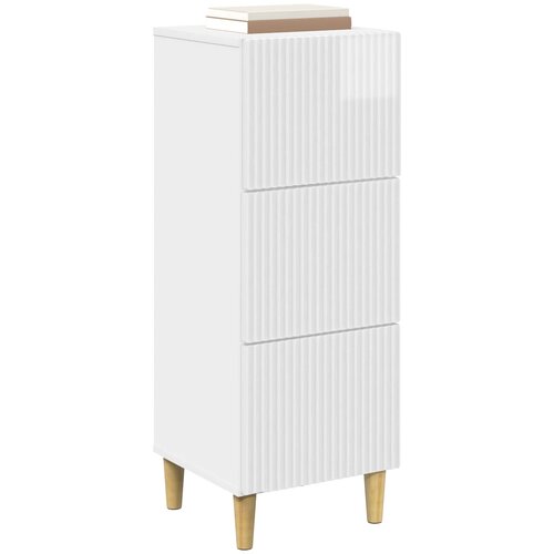  Ormar s ladicama Bijela visokog sjaja 33 x 34,5 x 90 cm Slike