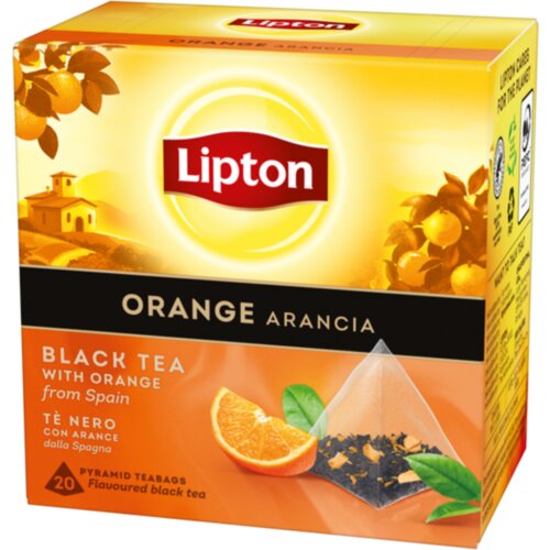 Lipton Črni čaj Orange - 20 Čajnih vrečk Cene