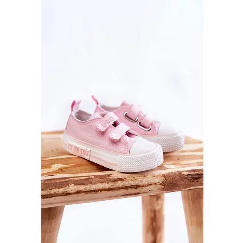 Big Star Children's Cloth Sneakers With Velcro BIG STAR KK374077 Pink