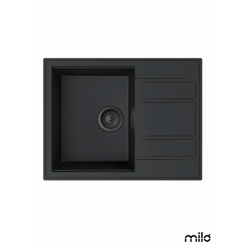 Milo Granitna sudopera Retto 65x50cm Lava stone ø90 Slike