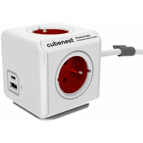 Cubenest Razdjelnik utičnica 13 cm PowerCube Extended USB –